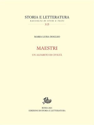 cover image of Maestri. Un alfabeto di civiltà